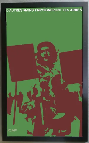 "D'Autres Mains Empoigneront Les Armes" Che Guevara, Felix Beltran Cuba Poster Framed Print