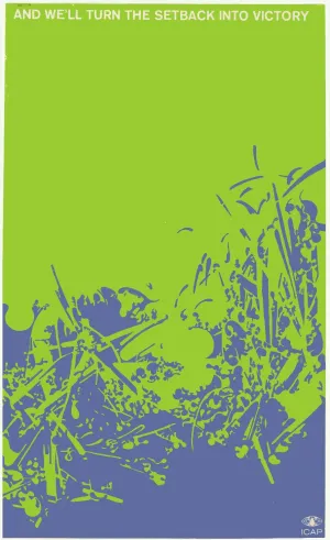 "Y Convertiremos El Reves En Victoria" duotone print Felix Beltran Cuba