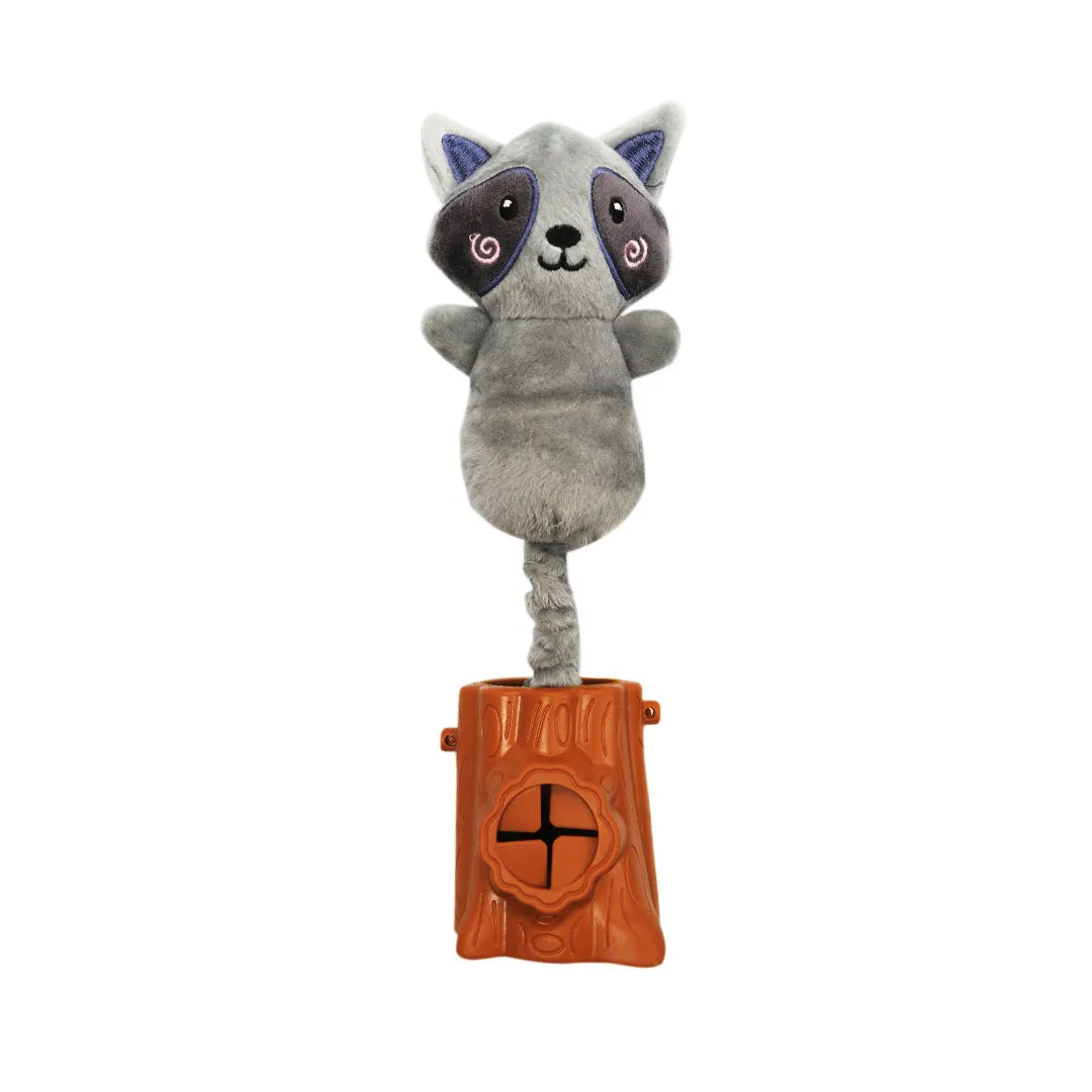 Raccoon 2in1 Soft   Rubber Toy Treat Dispenser