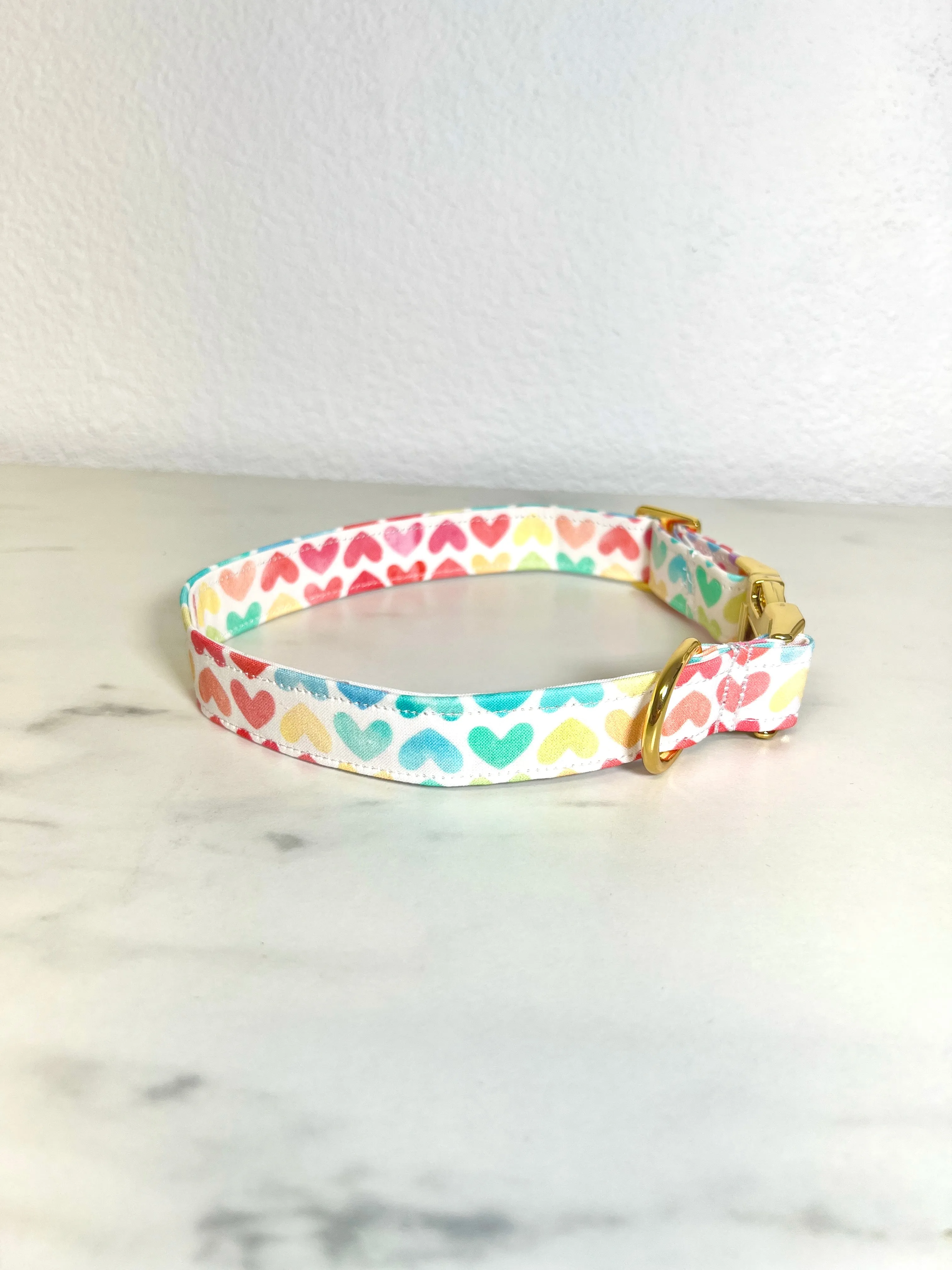 Rainbow Hearts Fi Compatible Collar