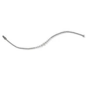Rattlesnake Bracelet in Blackened White Gold