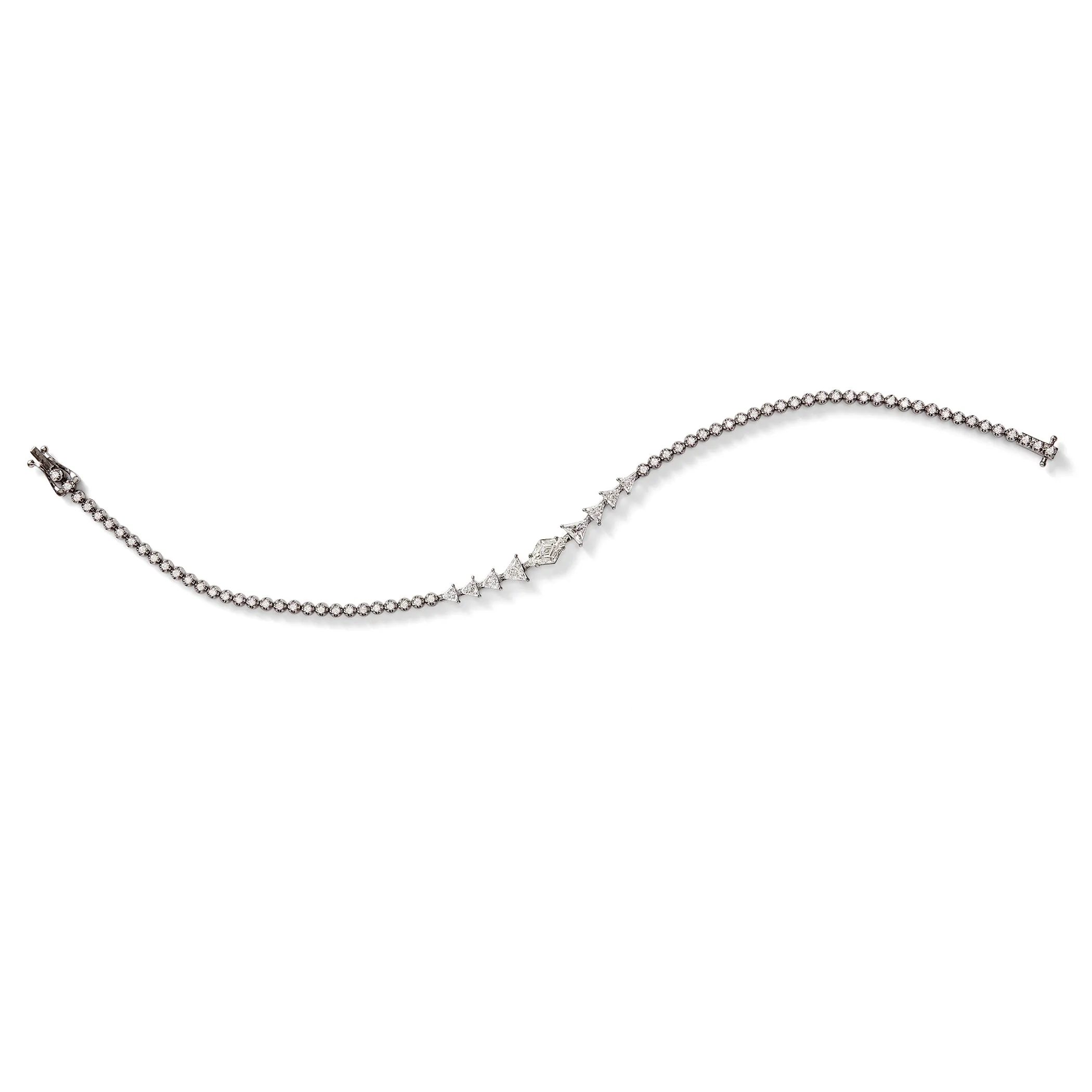 Rattlesnake Bracelet in Blackened White Gold