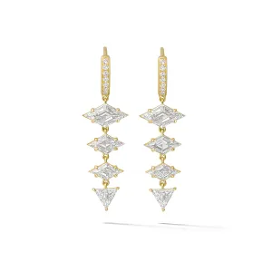 Rattlesnake Earrings in Yellow Gold