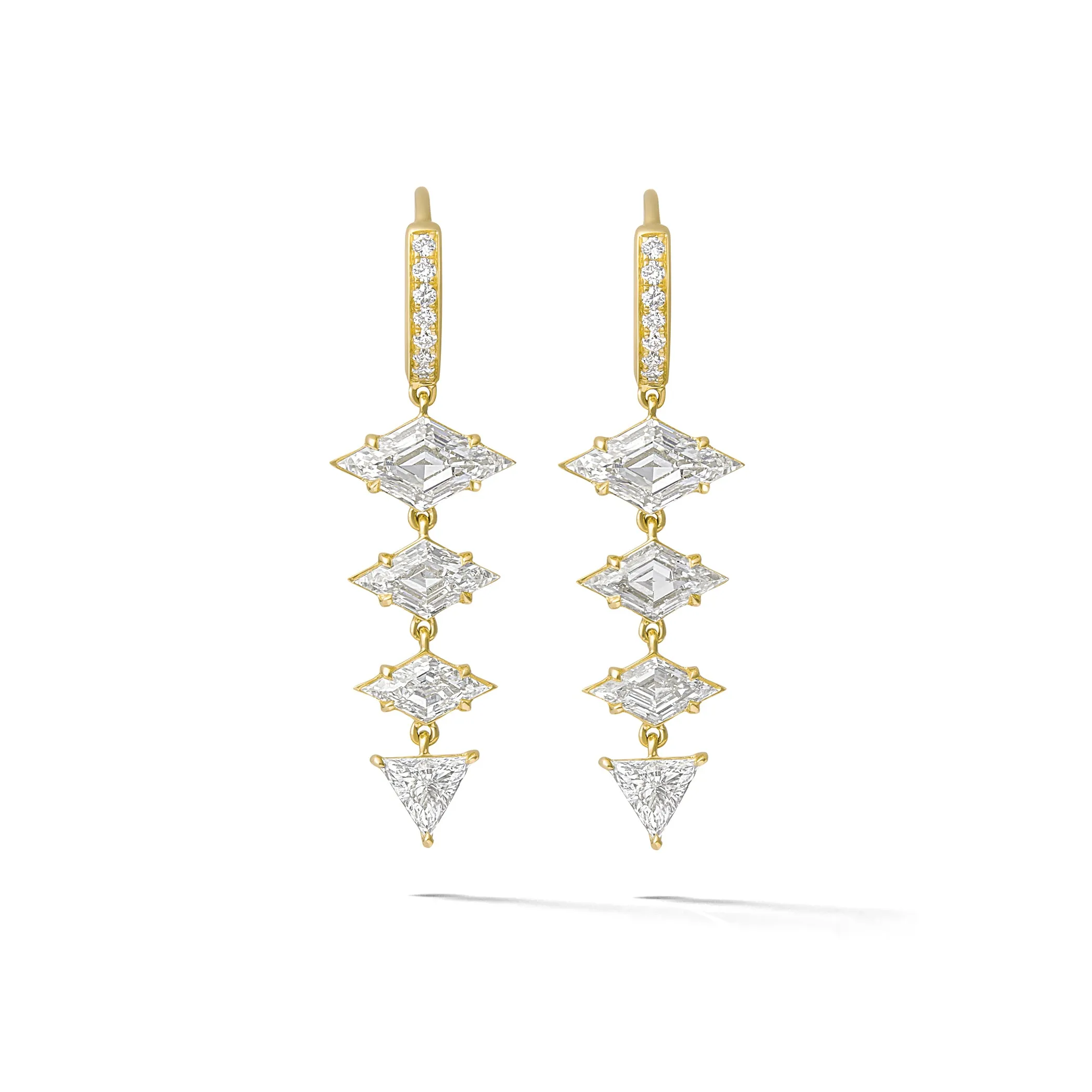 Rattlesnake Earrings in Yellow Gold