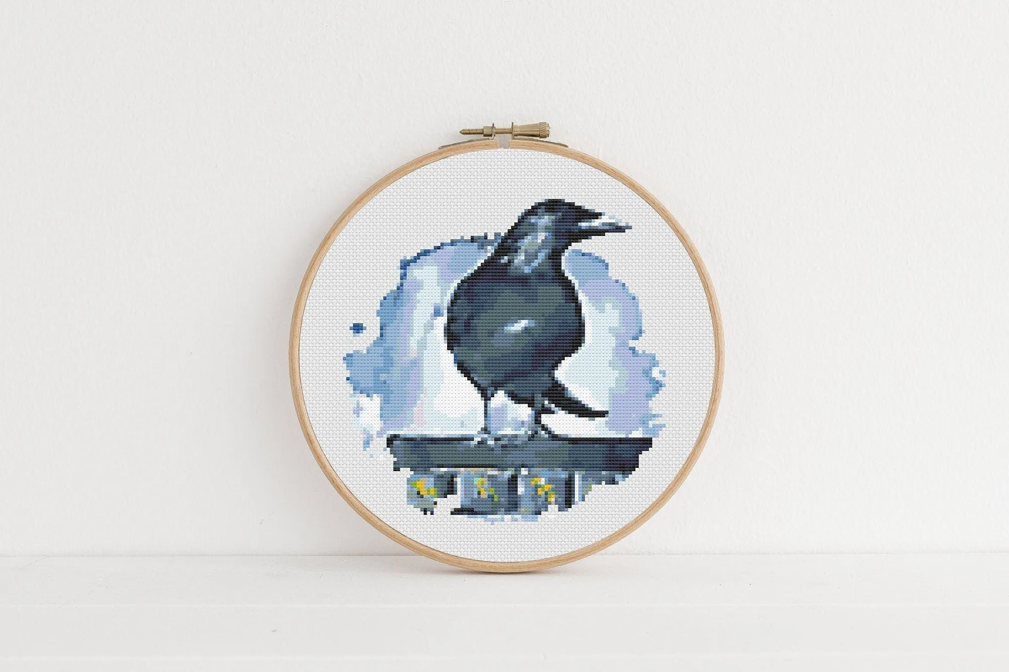 Raven Cross Stitch Pattern #487