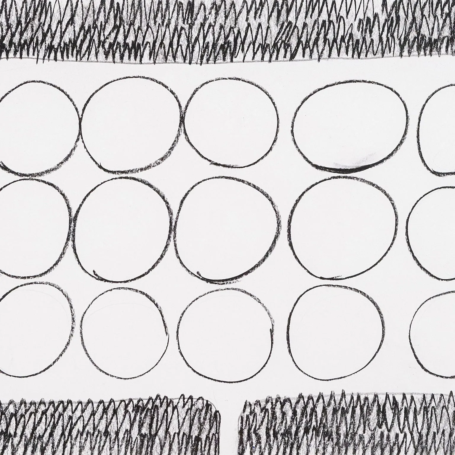 RAY MEAD "UNTITLED" CHARCOAL ON PAPER, c.1980s