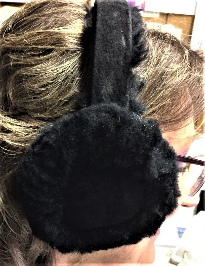 Real Handmade Sheepskin Fur Ear Muffs Cuddly Silky Ear Warmers