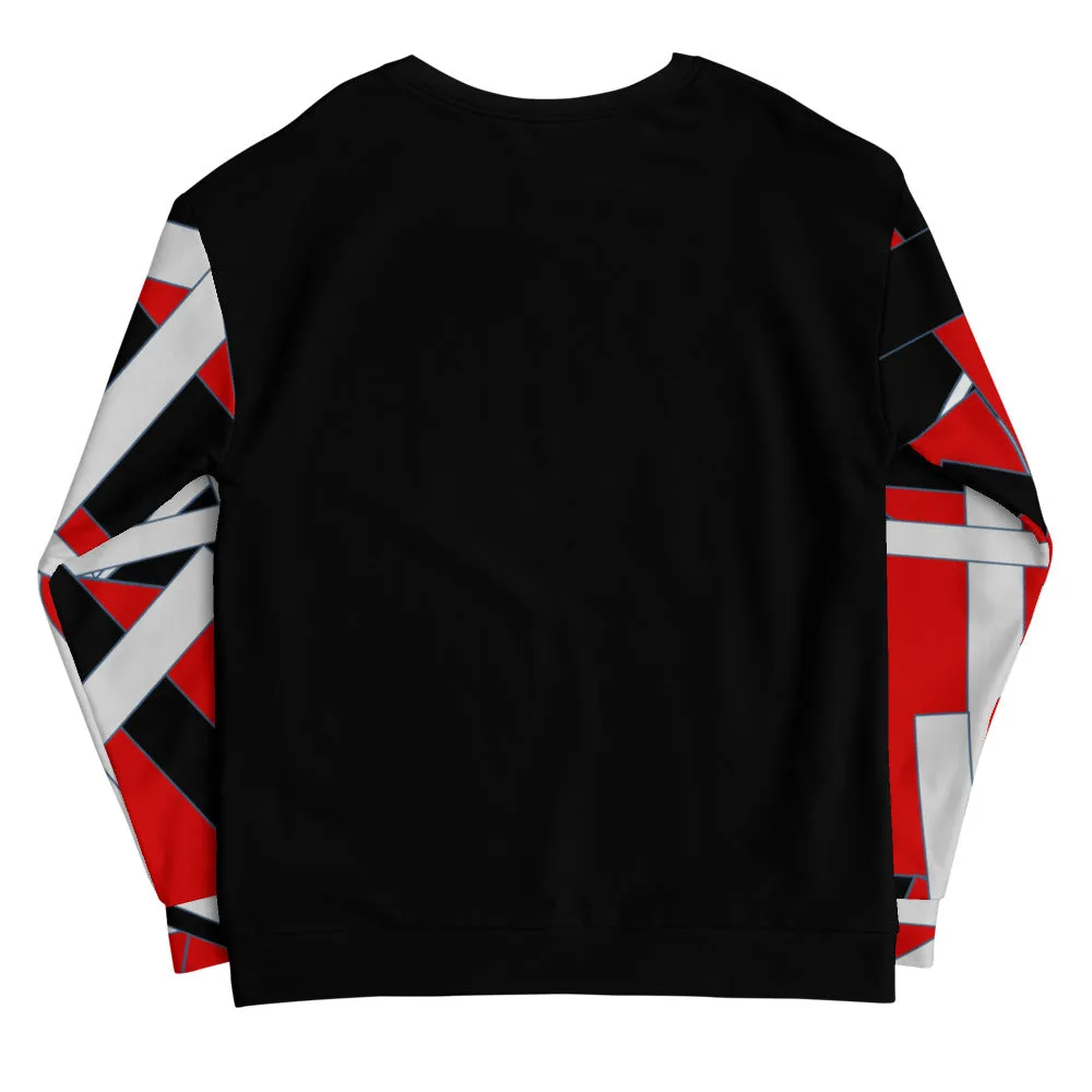 Red Geometric Unisex Sweatshirt