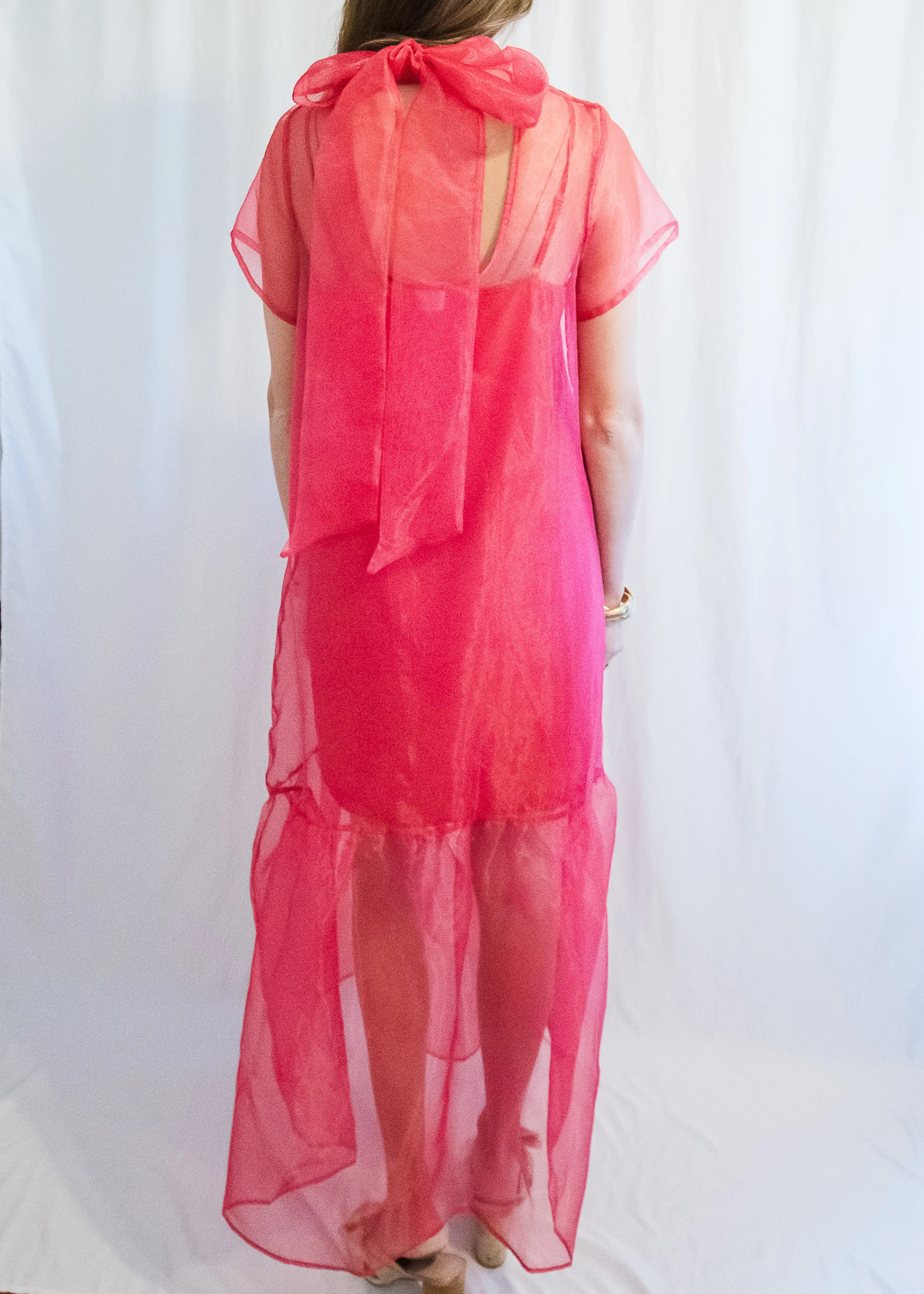 Red Organza Holiday Dress