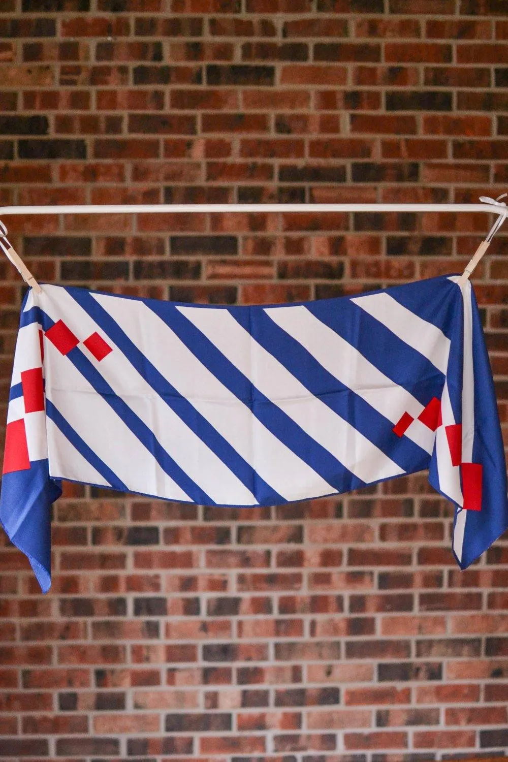 Red, White and Blue Silk Scarf by Kreier made for Marshall Fields
