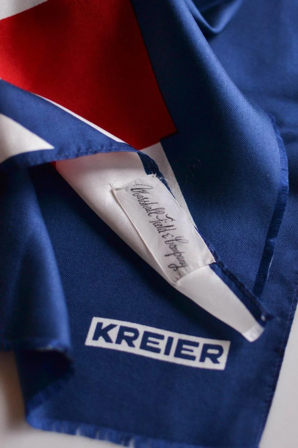 Red, White and Blue Silk Scarf by Kreier made for Marshall Fields
