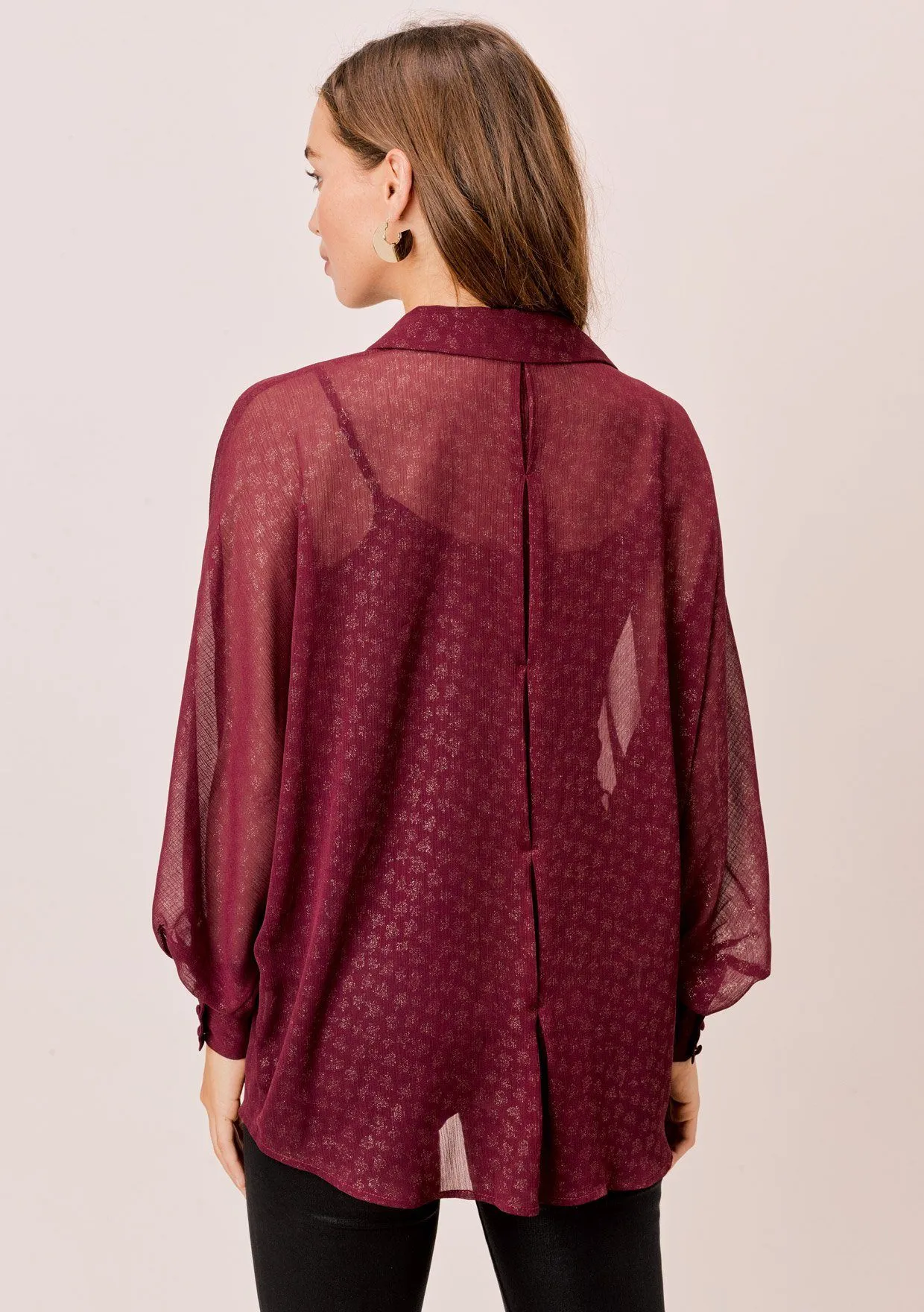 Remy Foil Chiffon Buttondown