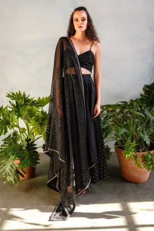 RINA Black & Gold Dupatta