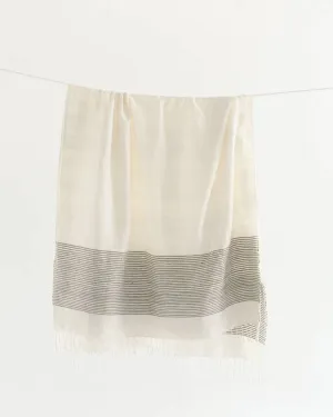 Riviera Cotton Bath Towel | Natural   Grey