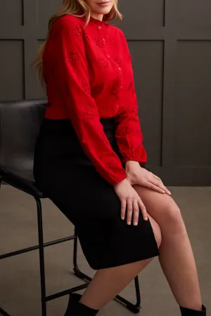 Ruffle Collar Blouse