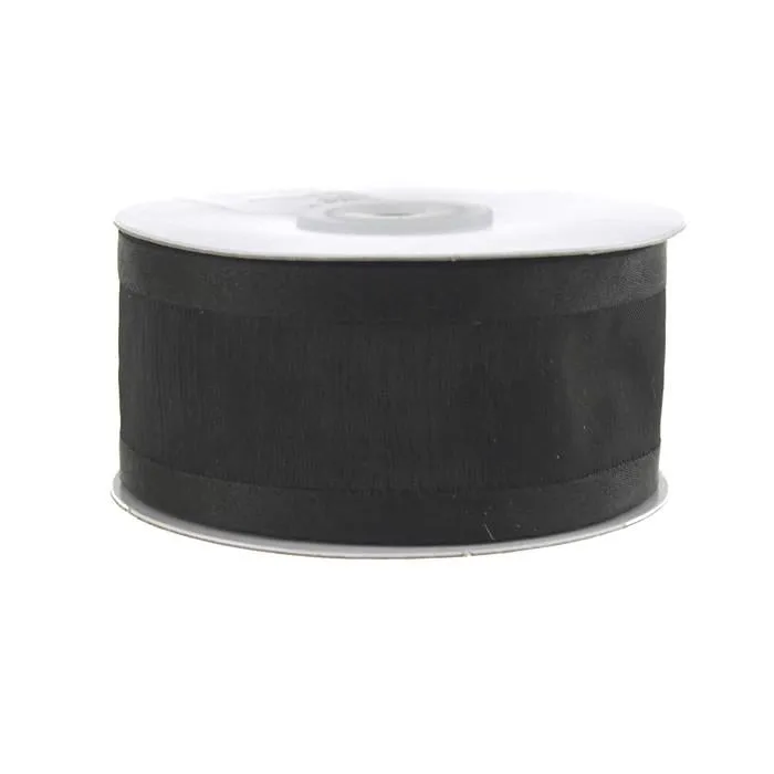 Satin-Edge Sheer Organza Ribbon, 1-1/2-inch, 25-yard