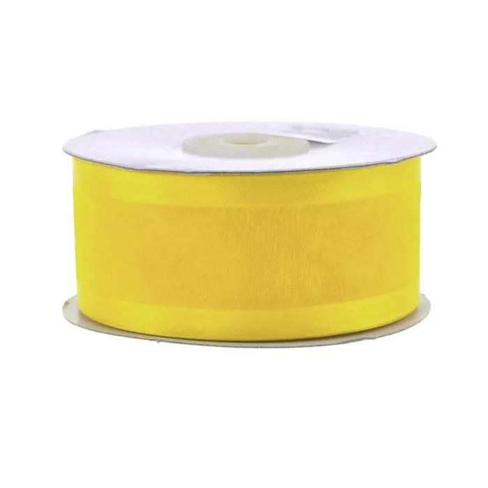 Satin-Edge Sheer Organza Ribbon, 1-1/2-inch, 25-yard