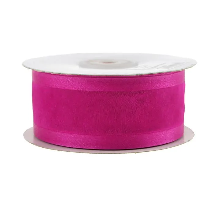 Satin-Edge Sheer Organza Ribbon, 1-1/2-inch, 25-yard