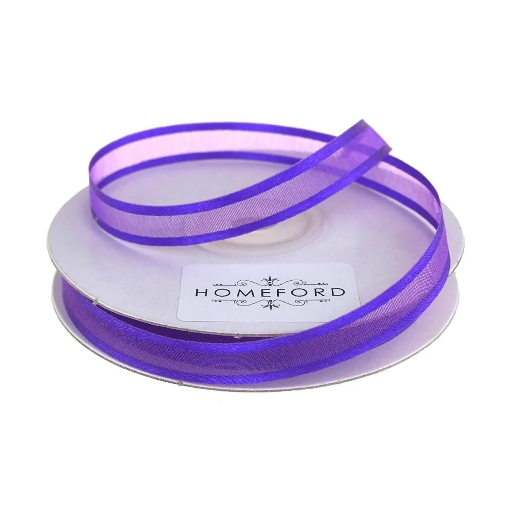 Satin-Edge Sheer Organza Ribbon, 3/8-inch, 25-yard