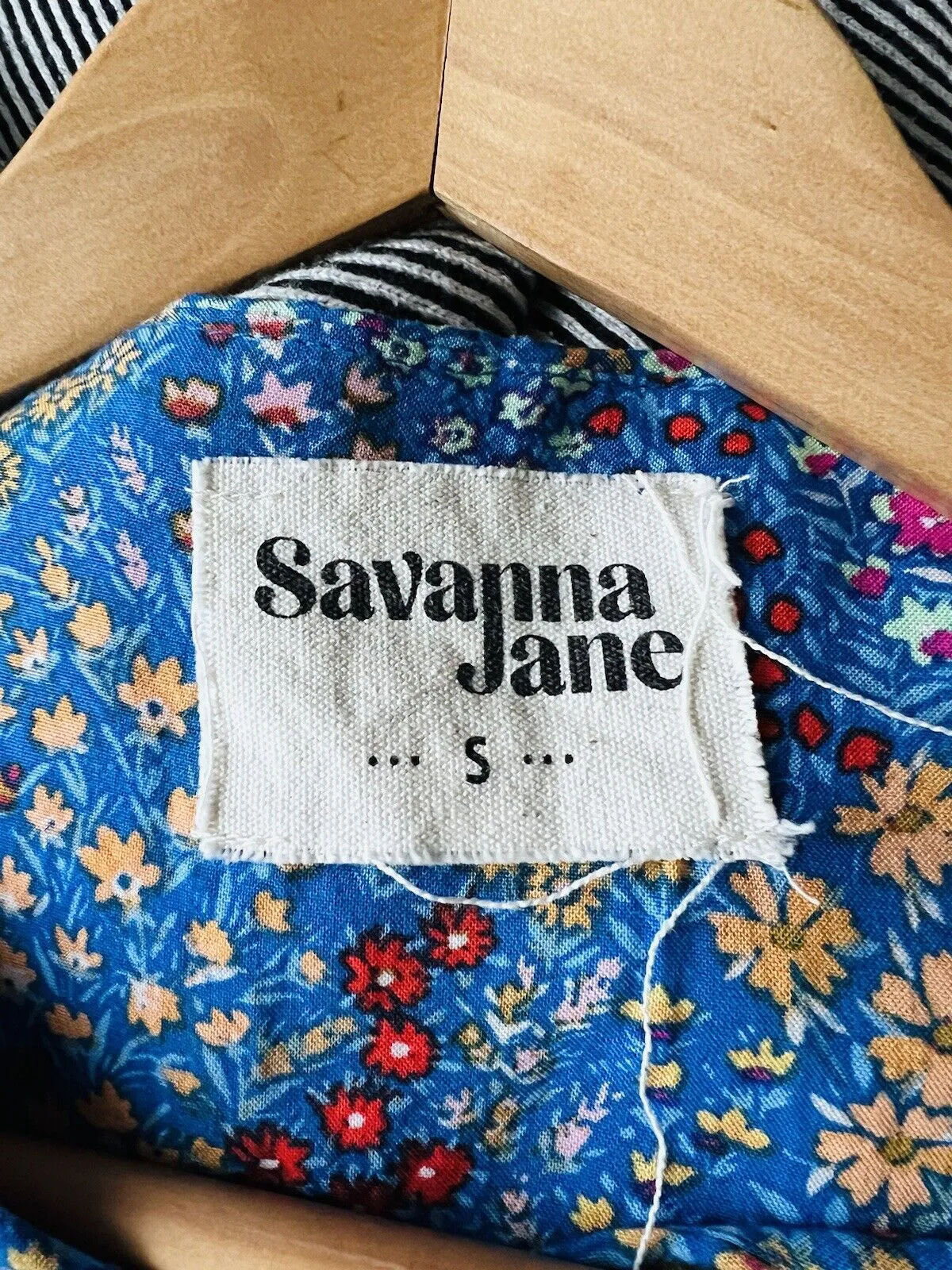 Savanna Jane Ditsy Floral Top Sz S Embroidered Flowy Crop Blouse Boho Hippie