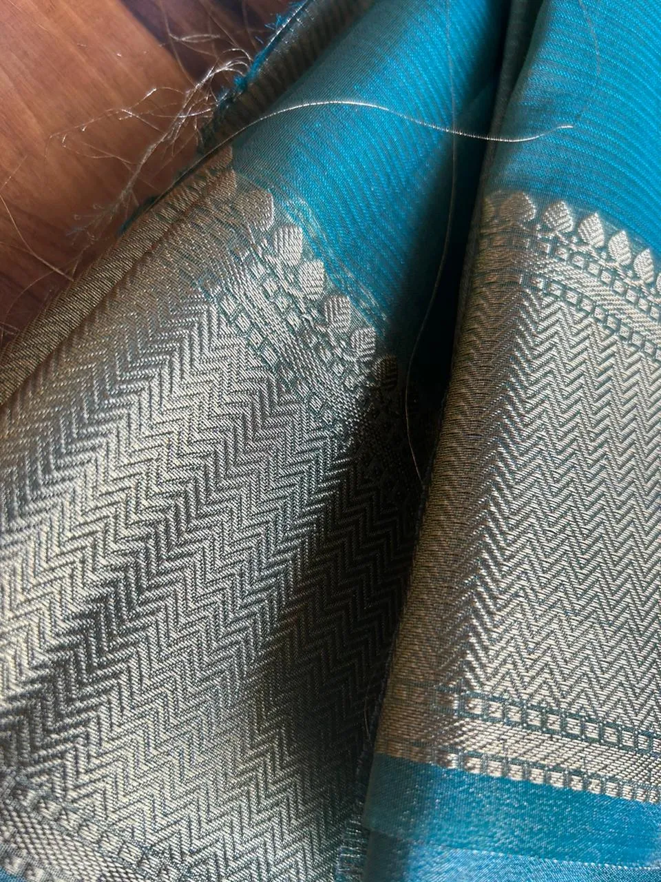 Sea Green Banarasi Organza Tissue Saree