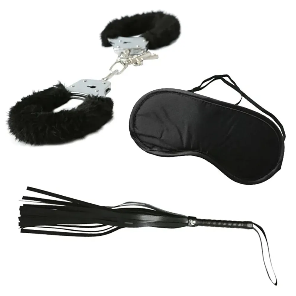 Sex & Mischief 3 Piece Intro to S&M Kit - Black