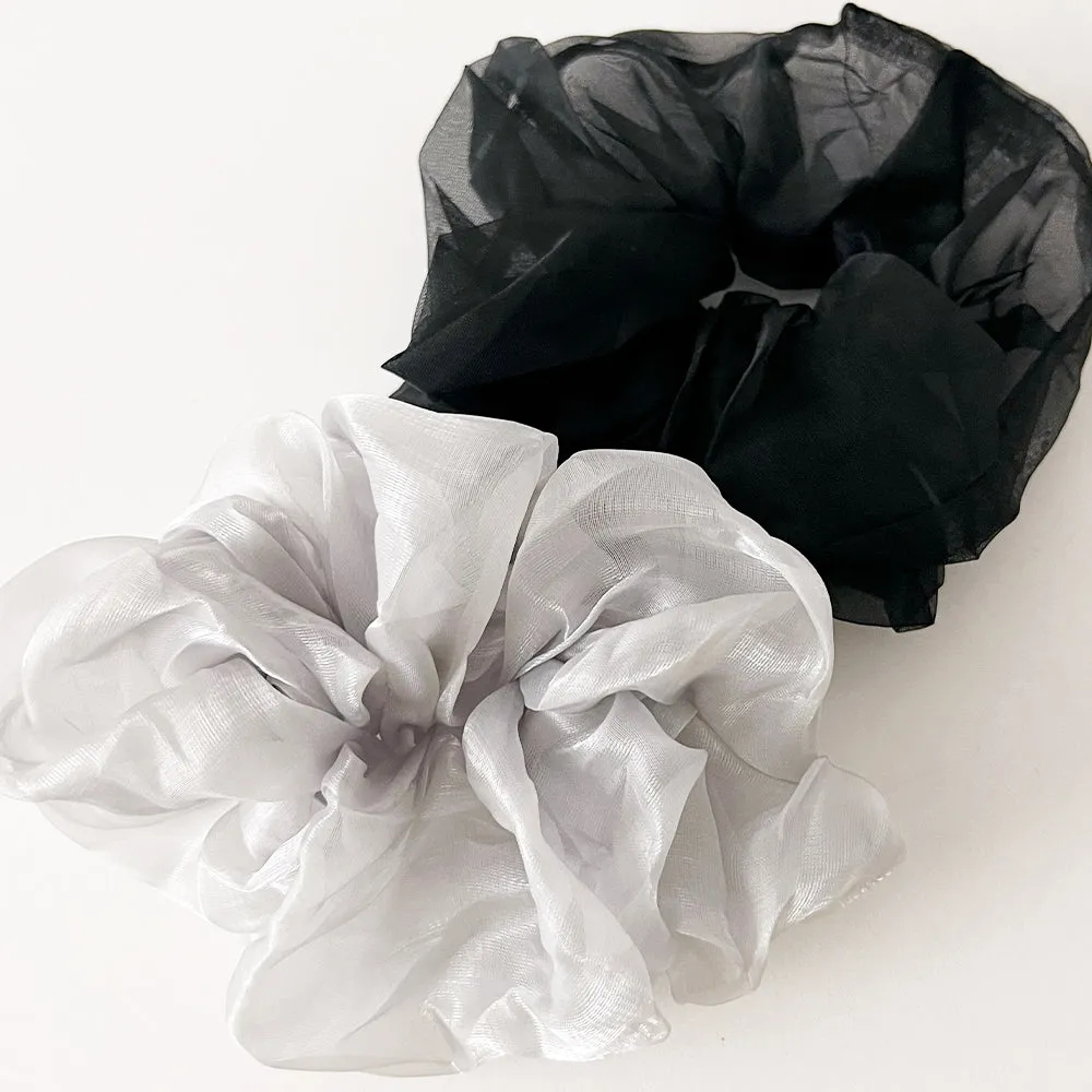 Shades of Grey Sheer Scrunchie