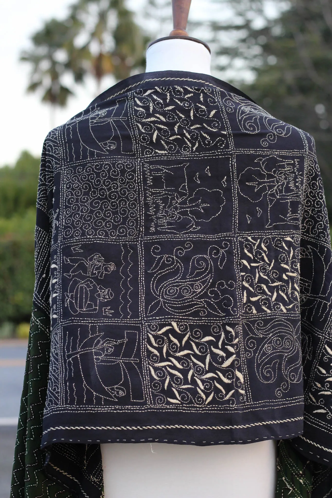 Shantiniketan Kantha Scarf