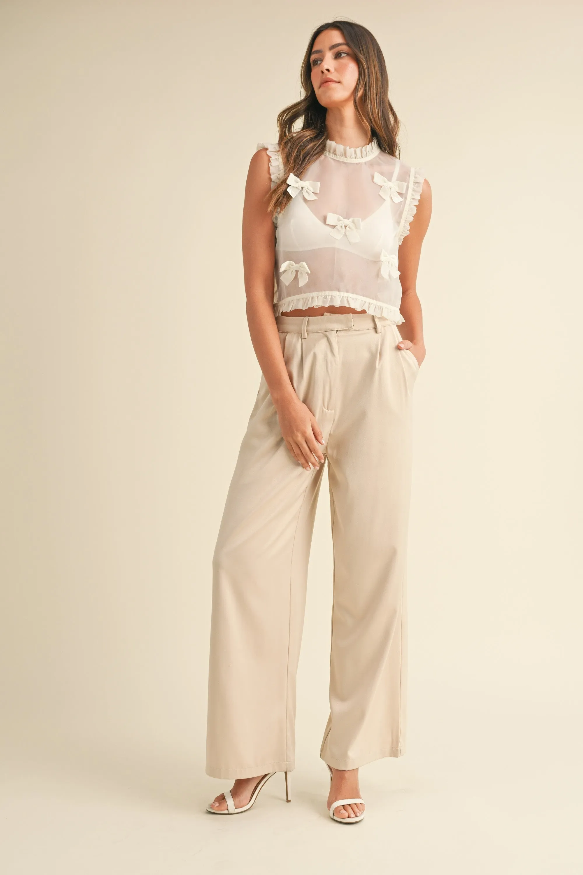 SHEER BOW TOP