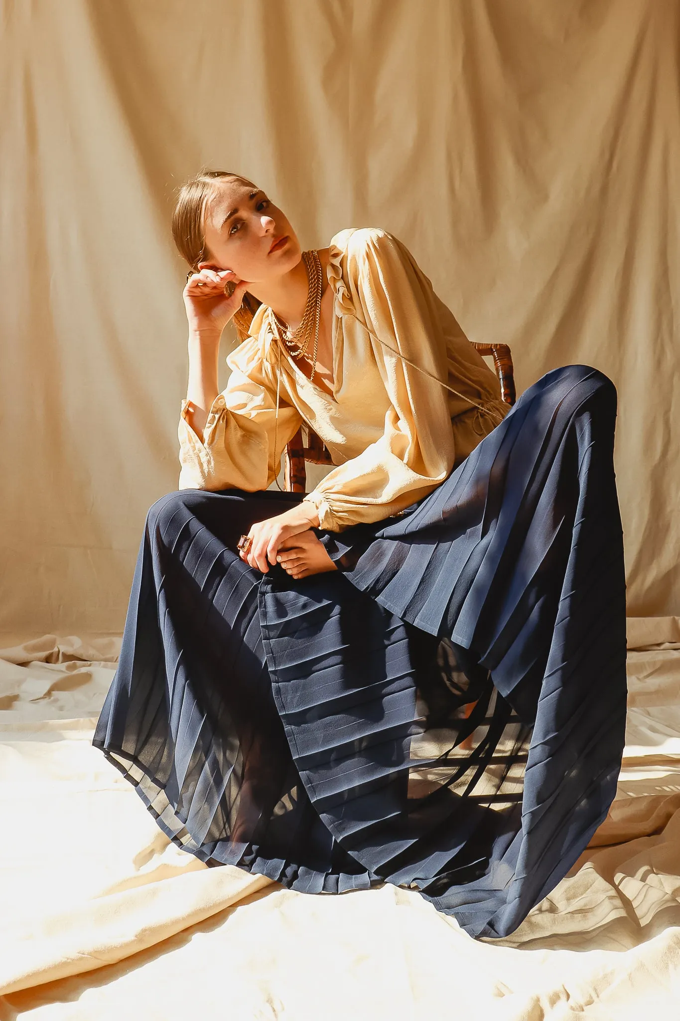 Sheer Chiffon Palazzo Pant