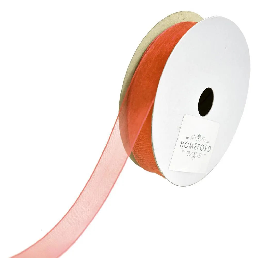 Sheer Nylon Organdy Ribbon, 5/8-Inch, 25-Yard