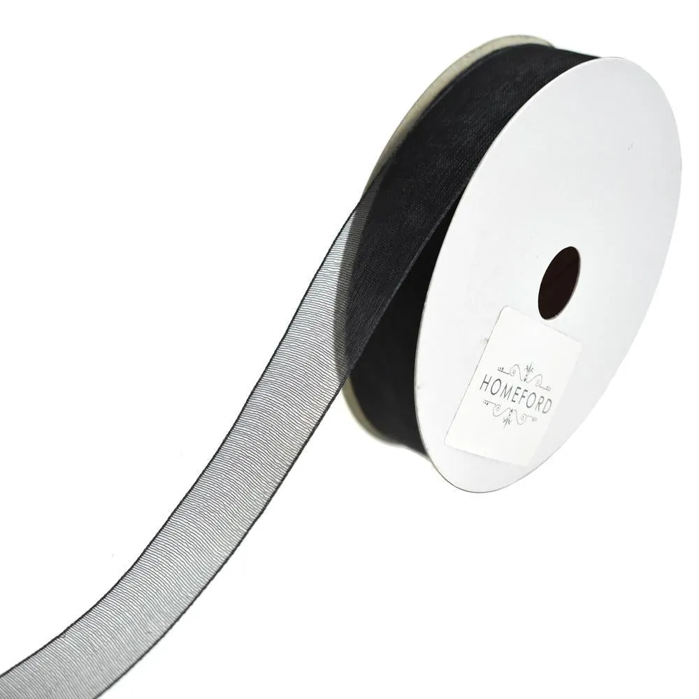 Sheer Nylon Organdy Ribbon, 5/8-Inch, 25-Yard