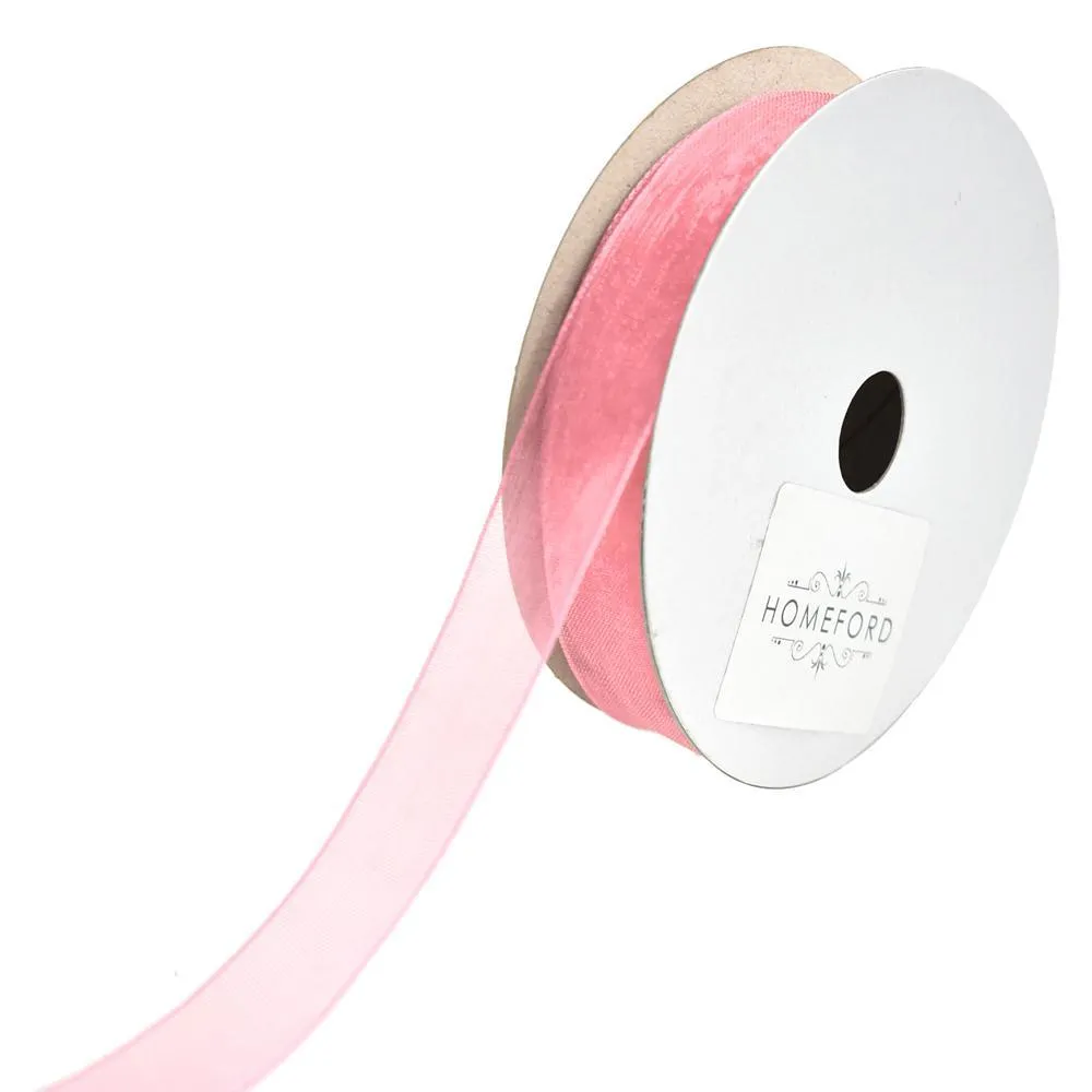 Sheer Nylon Organdy Ribbon, 5/8-Inch, 25-Yard