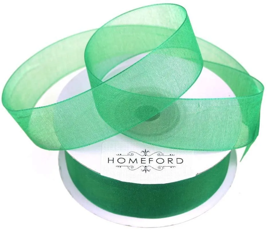 Sheer Organza Ribbon, 7/8-inch, 25-yard