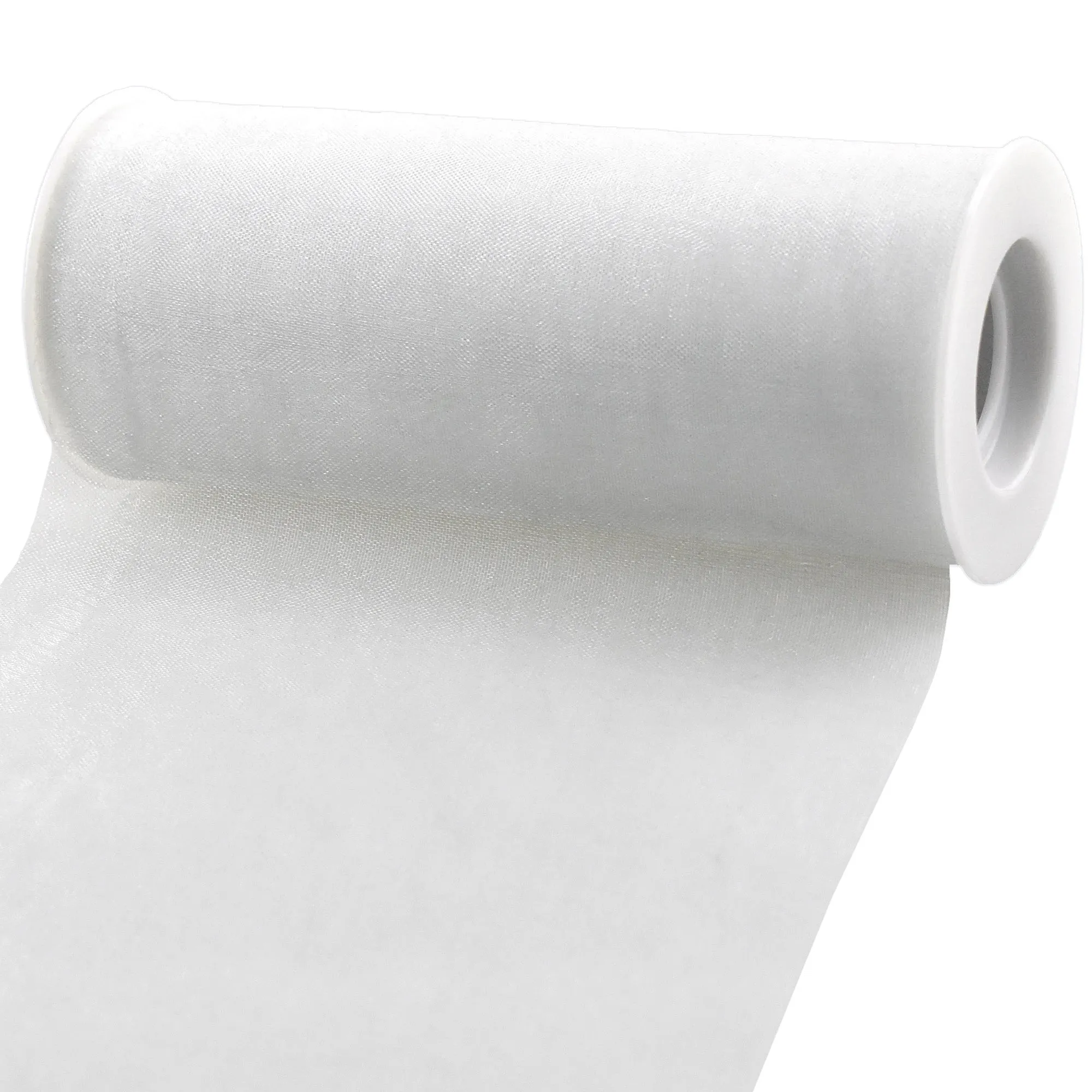 Sheer Organza Solid Color Tulle Roll, 6-inch, 25-yard