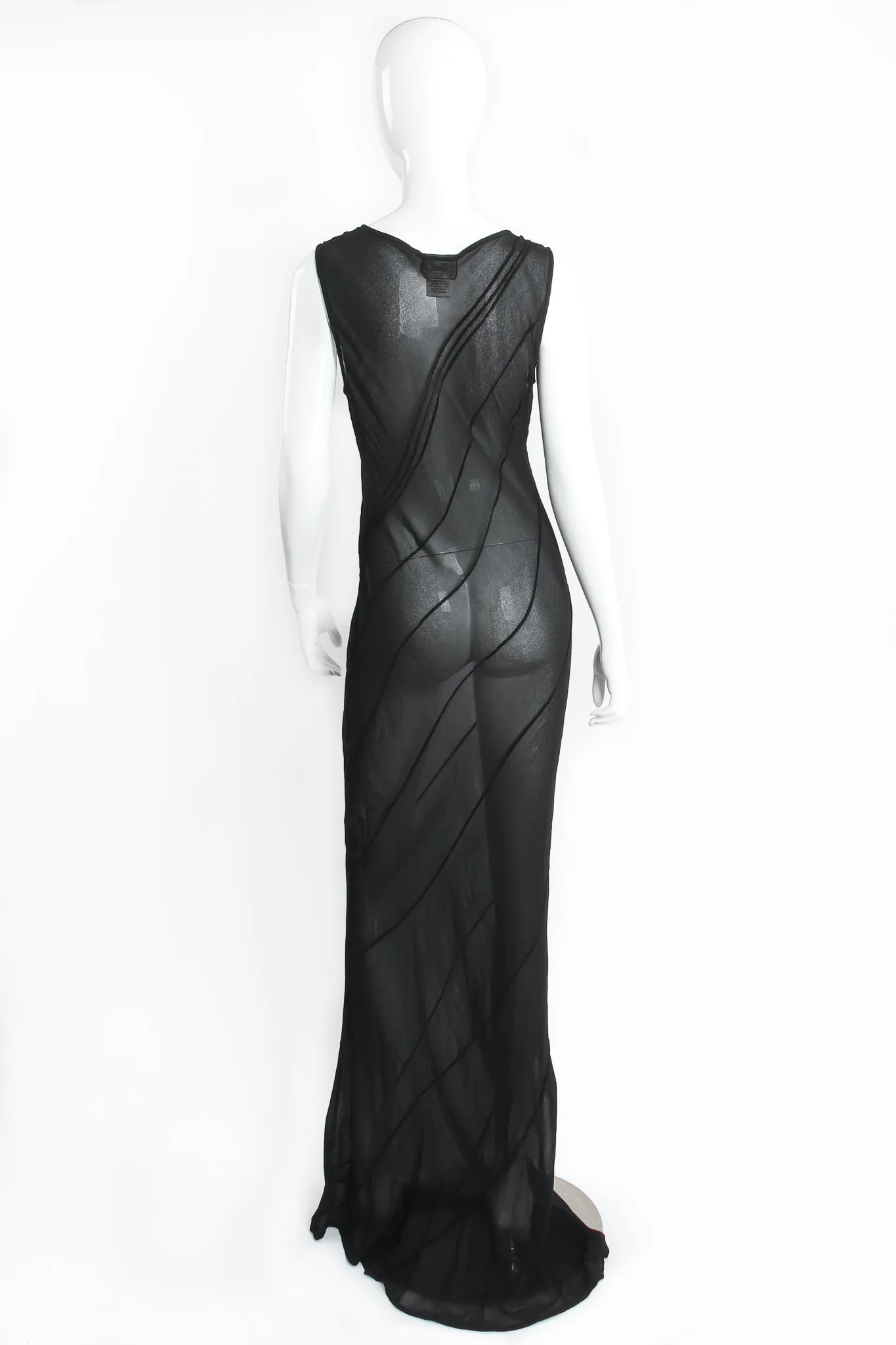 Sheer Pintuck Sheath Dress