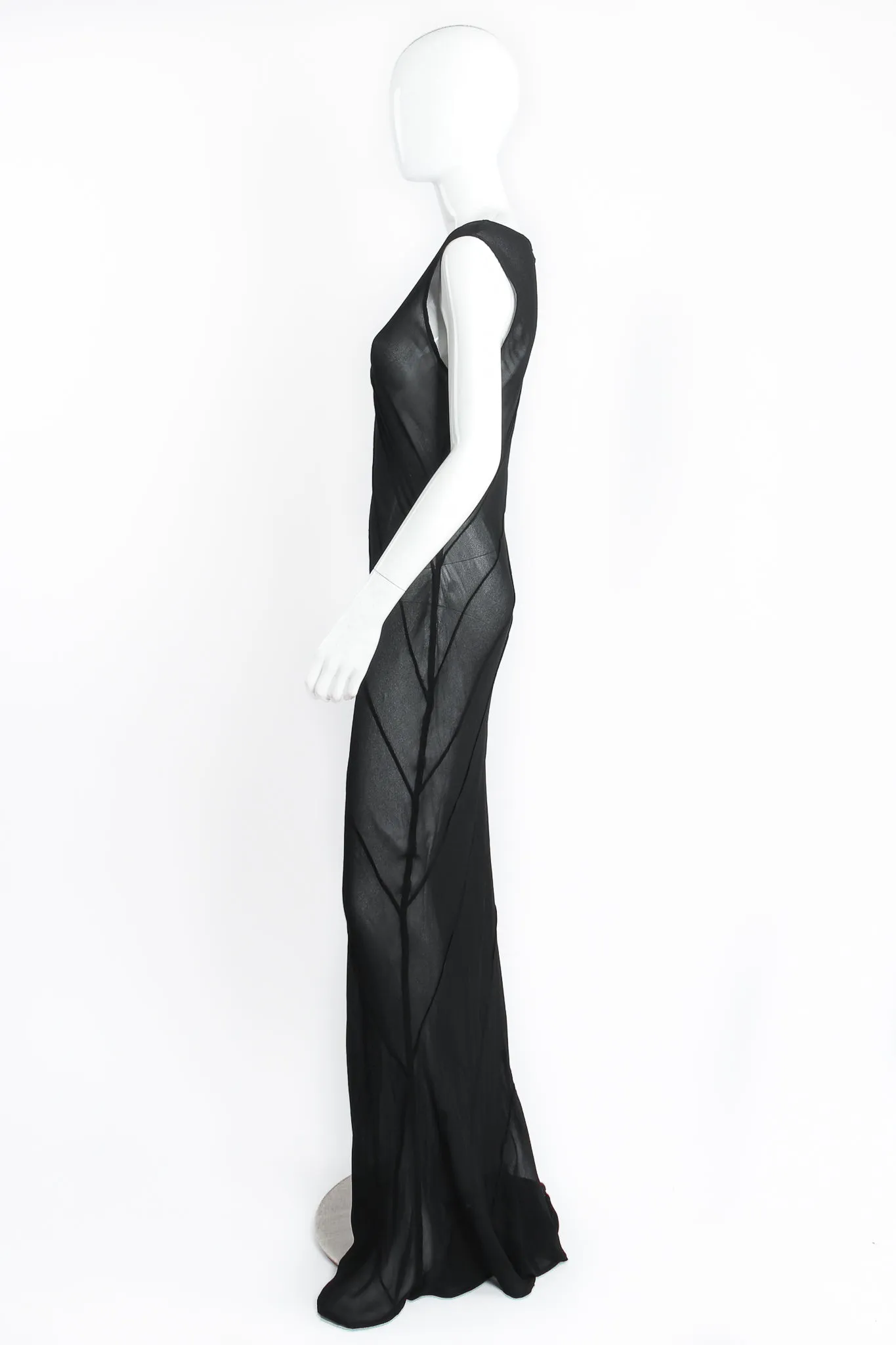 Sheer Pintuck Sheath Dress