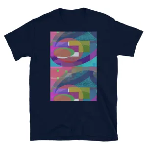 Short-Sleeve Unisex T-Shirt | Pink Southwark Bridges | Urban Abstract