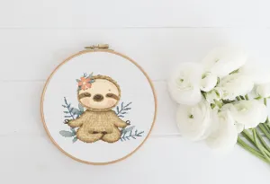 Sloth Cross Stitch Pattern #706