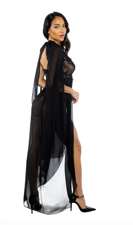 Smoldering Maxi Nightgown Piece Set - LI768