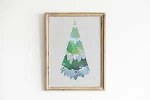 Snow Tree Cross Stitch Pattern #1724