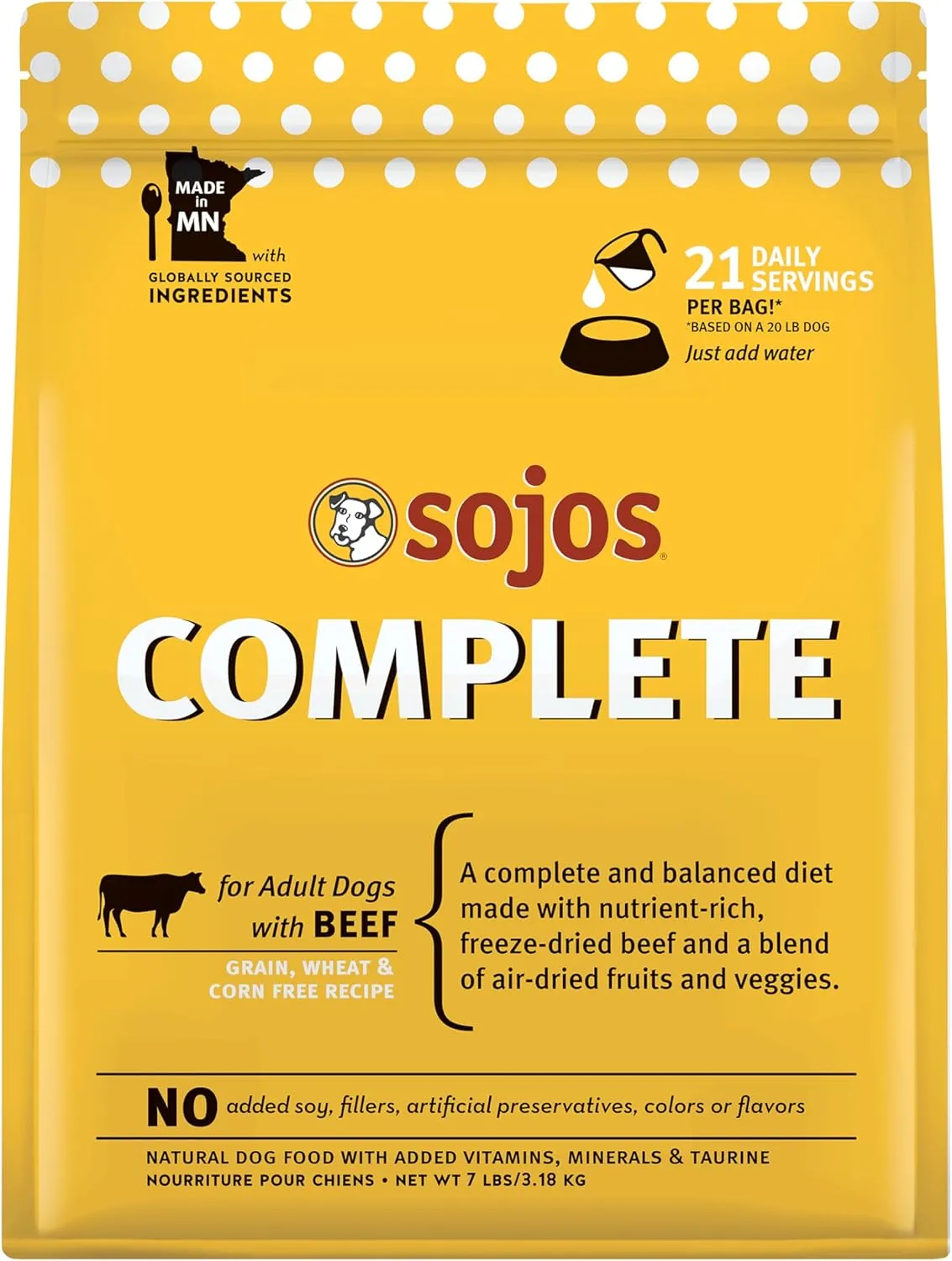 SOJOS Complete Adult Dog Food - Beef