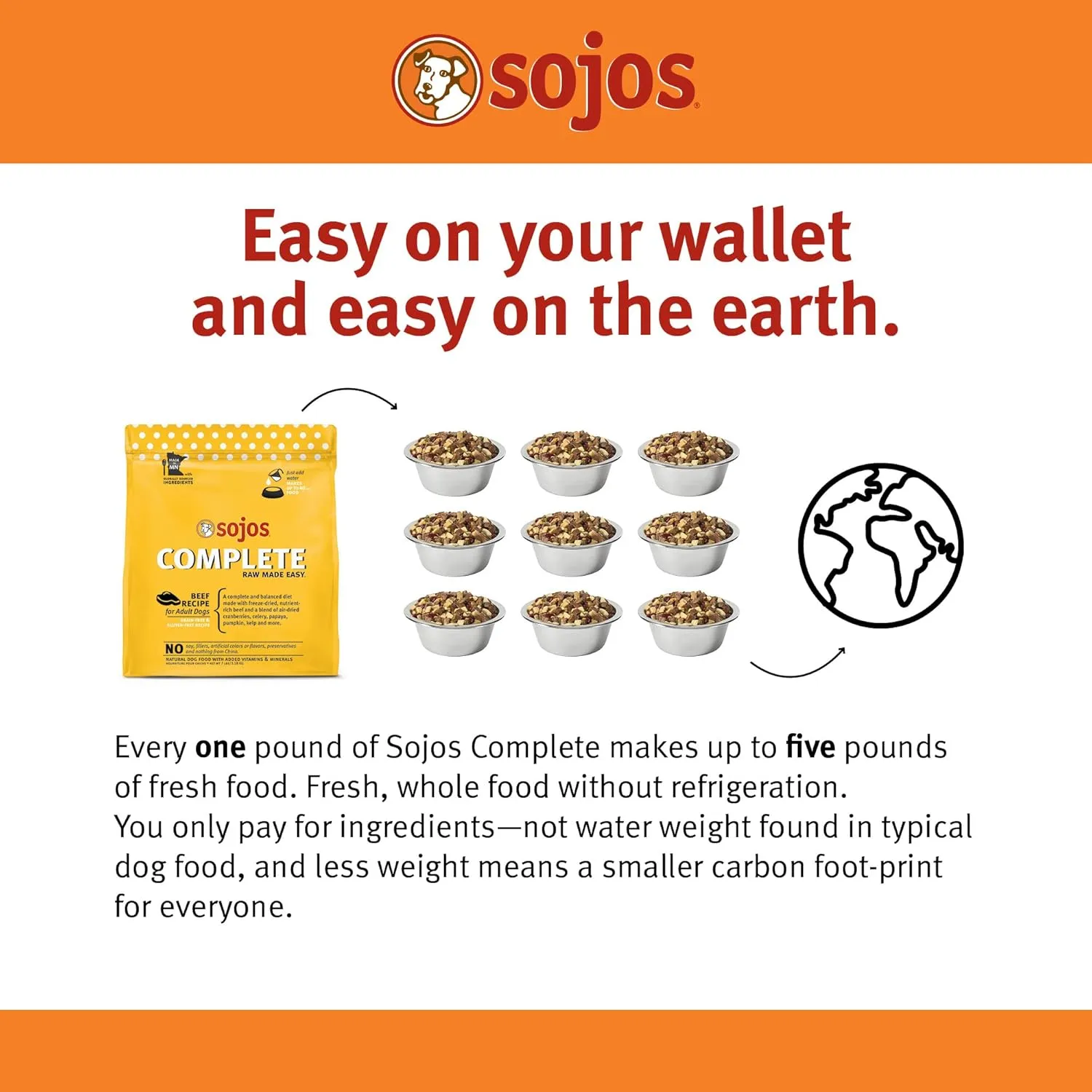 SOJOS Complete Adult Dog Food - Chicken Formula
