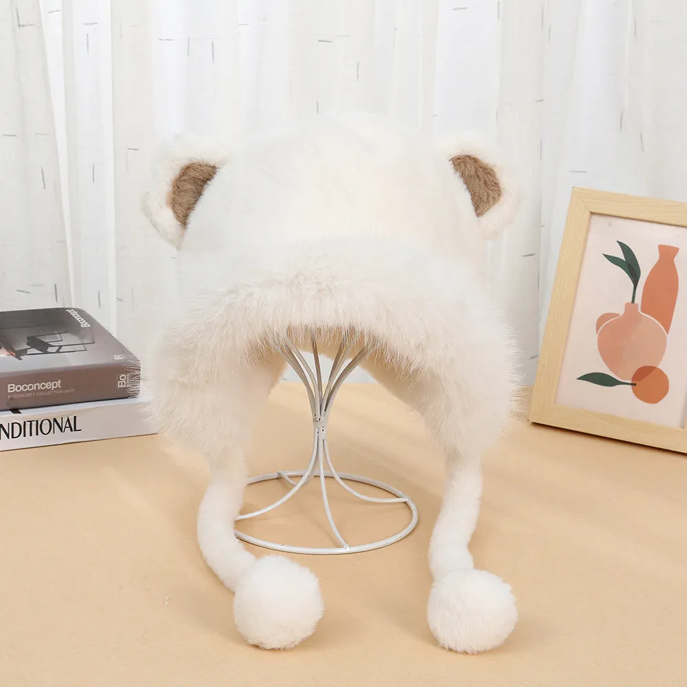 Solid Color Furry Winter Hat