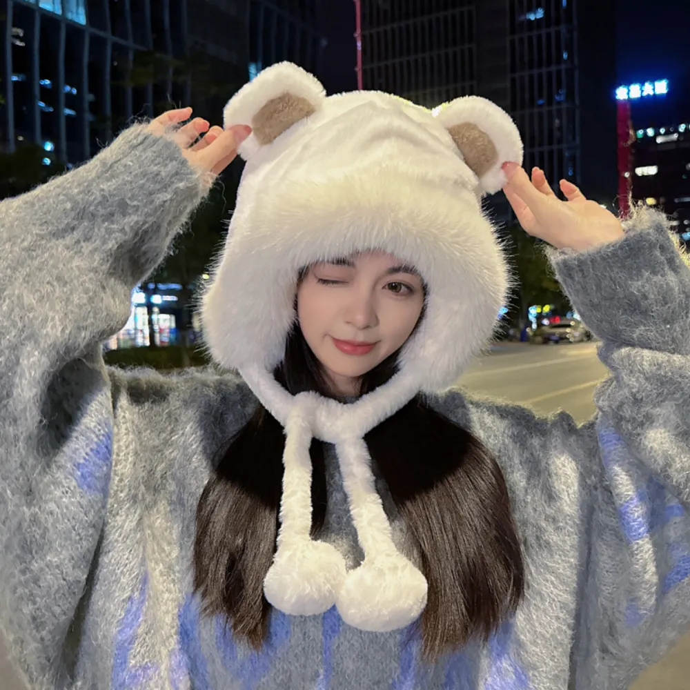 Solid Color Furry Winter Hat