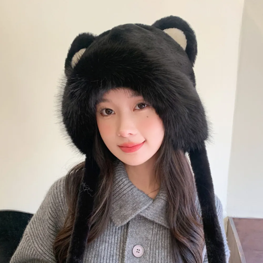 Solid Color Furry Winter Hat