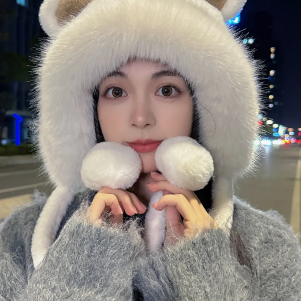Solid Color Furry Winter Hat