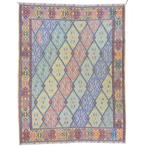Soumak Tribal Olami Handmade Oriental Wool Rug (Size 6.8 X 9.7) Brrsf-6060