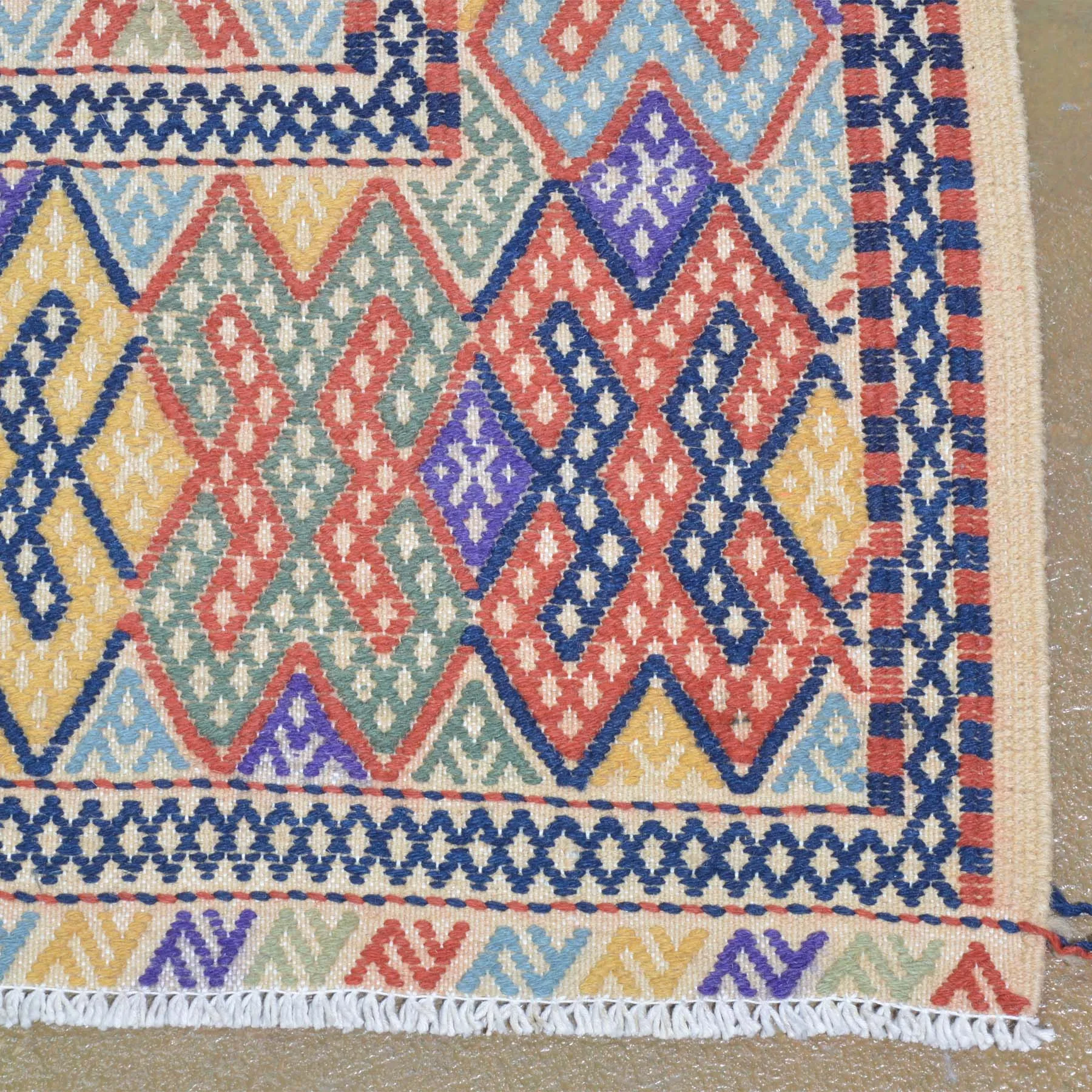 Soumak Tribal Olami Handmade Oriental Wool Rug (Size 6.8 X 9.7) Brrsf-6060