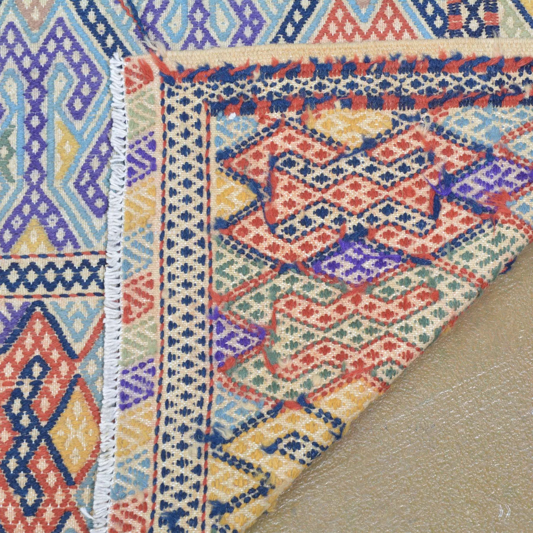 Soumak Tribal Olami Handmade Oriental Wool Rug (Size 6.8 X 9.7) Brrsf-6060